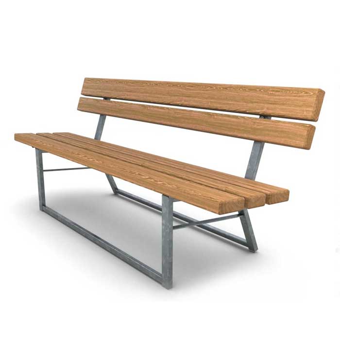 Stilren parkbänk